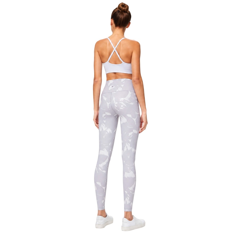 Lululemon Fast and Free High-Rise Tight 28 Nulux Floral Gray White SIZE 2